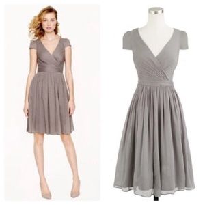 J Crew Mirabelle Silk Chiffon Dress
